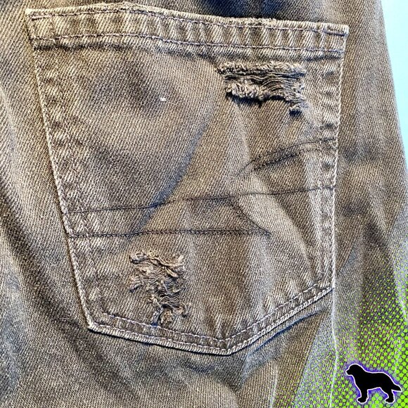 American Eagle Outfitters Black Distressed Jeans Denim Size 2 Mid Rise - Picture 5 of 7